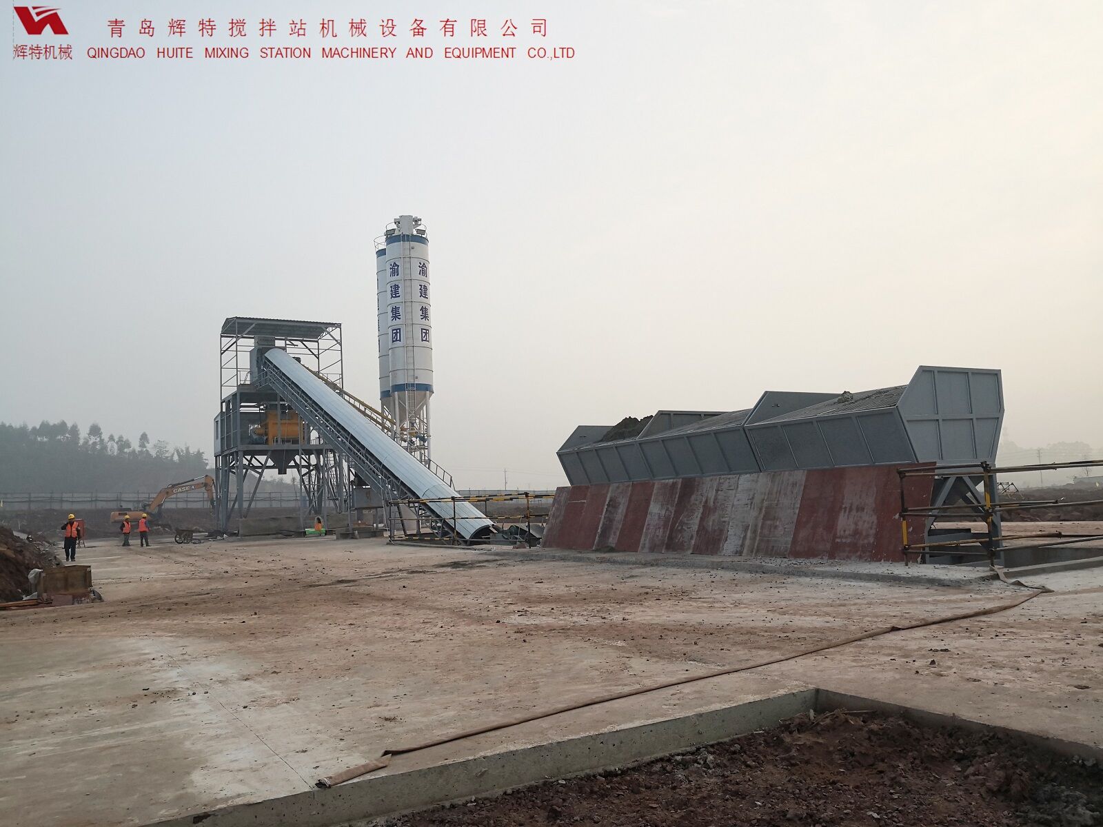 輝特混凝土攪拌站HZS120---保障工作人員安全，實現(xiàn)模塊化理念