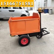 省時(shí)省人工！電動(dòng)手推式工程翻斗車 手推車工地水泥砂漿運(yùn)輸車